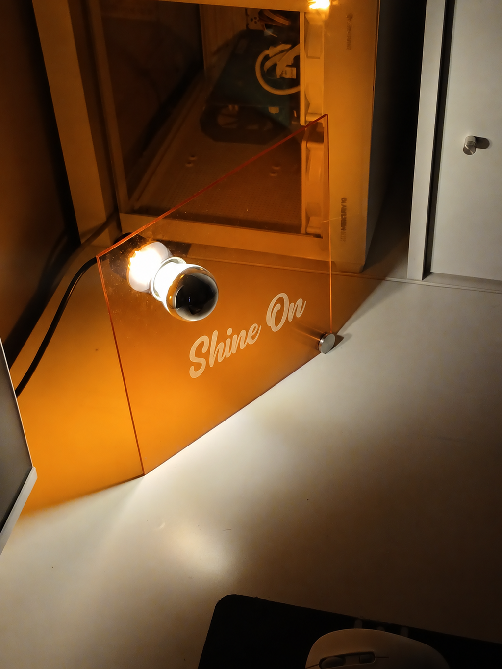 Etch personalised acrylic name lamp