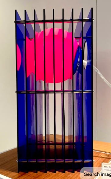 Bar Cage Table Lamp - lit