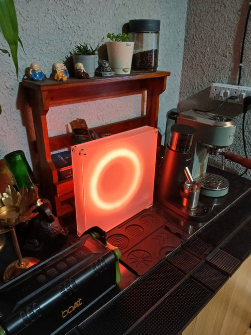 Halo frosted acrylic LED ring lamp