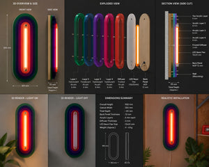 Aurora Layered LED Wall Lamp
