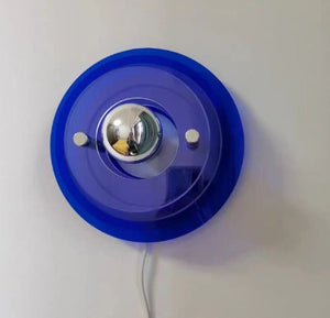 Halo Disc Wall Light — Sapphire Blue