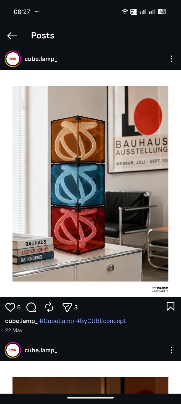 Stacked Cube Lamp Trio - By Cube Concept