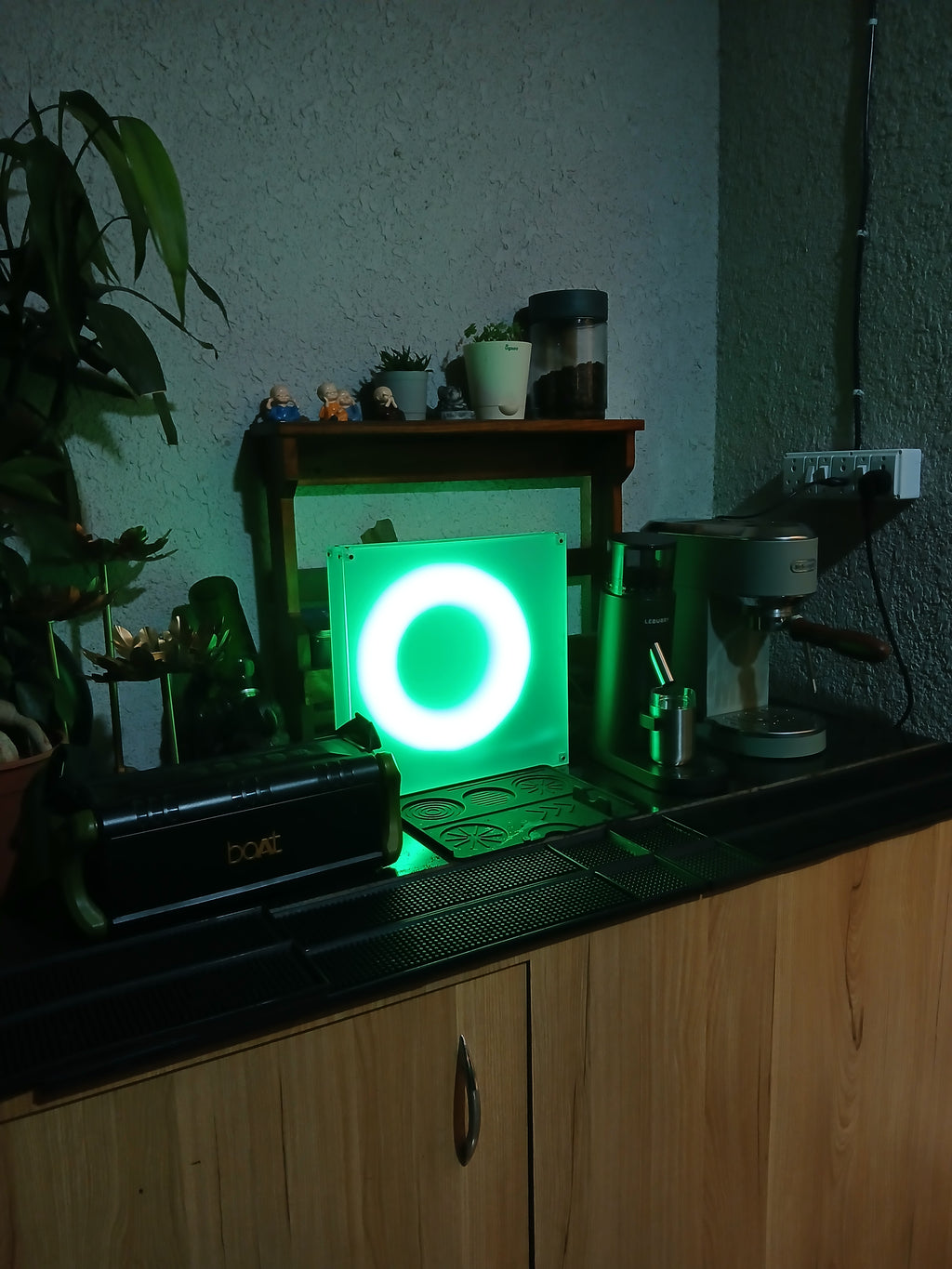 Halo frosted acrylic LED ring lamp