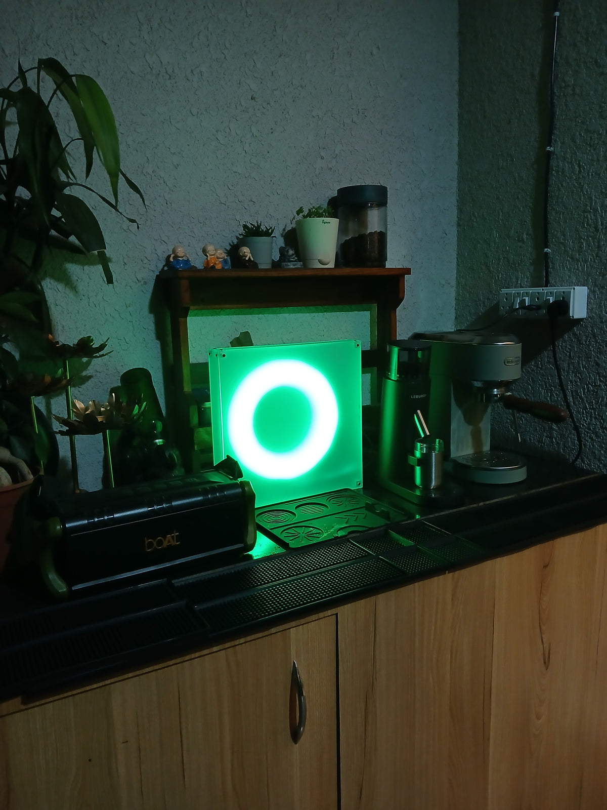 Halo frosted acrylic LED ring lamp